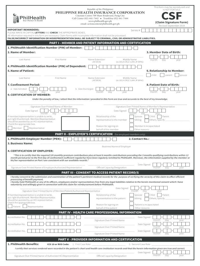 Csf Form