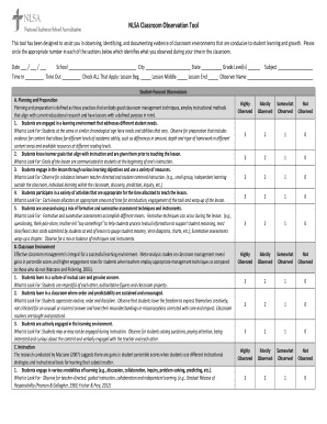  Classroom Observation Tool Sample 2018