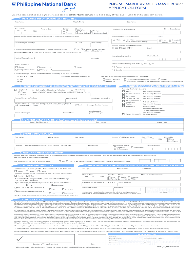 WebsiteOnePager Application PNB Credit Cards  Form