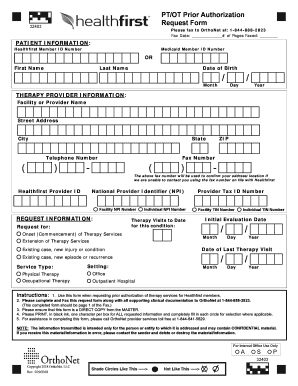 Healthfirst Prior Authorization Form PDF