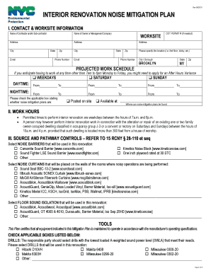 Noise Mitigation Plan PDF  Form