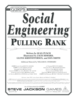 Gurps Social Engineering PDF  Form