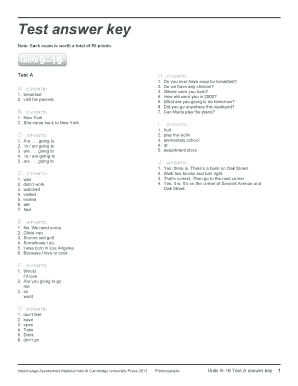 Interchange 1 Tests and Quizzes  Form