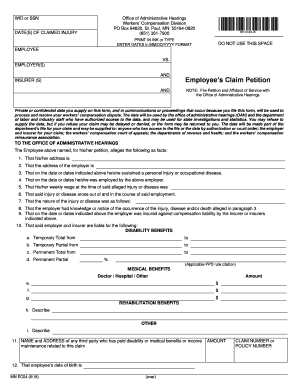 Mn Claim Petition  Form