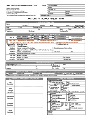 Anatomic Pathology Request Form