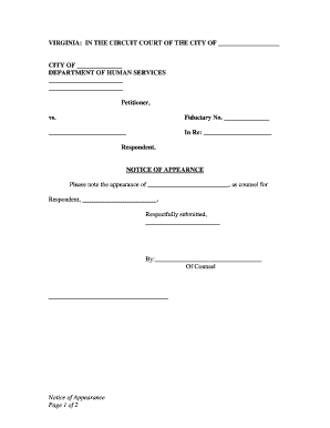 Sample Notice of Appearance, 04 04 14 DOC  Form