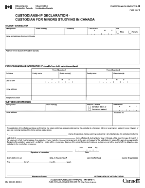 Custodian Declaration Form