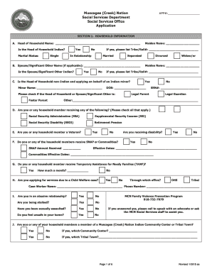 Creek Nation Assistance Programs  Form