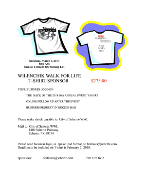 T Shirt Sponsorship Letter Sample  Form