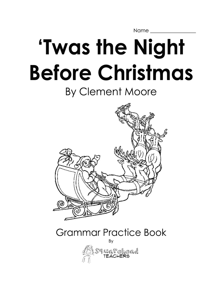 Twas the Night Before Christmas Lyrics Printable  Form