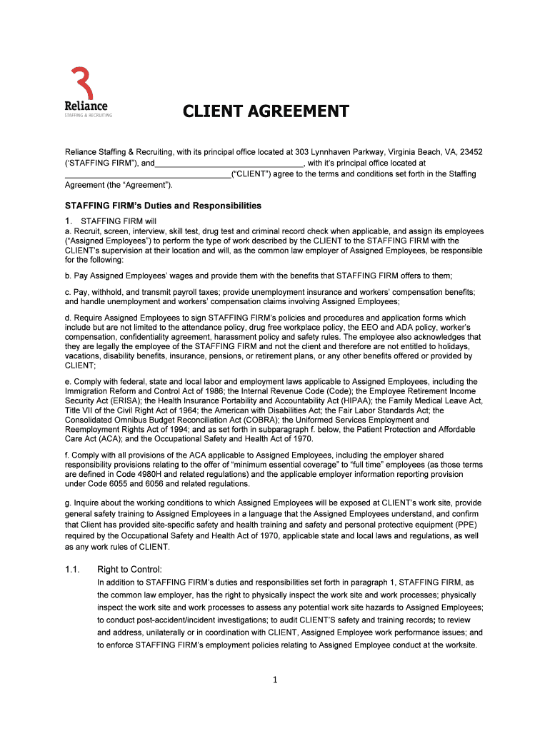 Client Agreement Rtf  Form