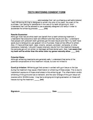 Teeth Whitening Consent Form