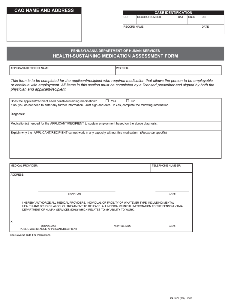  Pa 1671 Form PDF 2016-2024