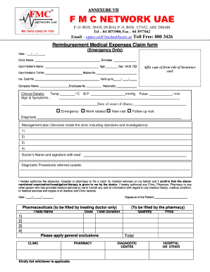 Fmc Reimbursement Form