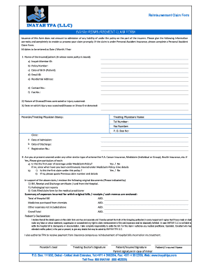 Inayah Claim Form