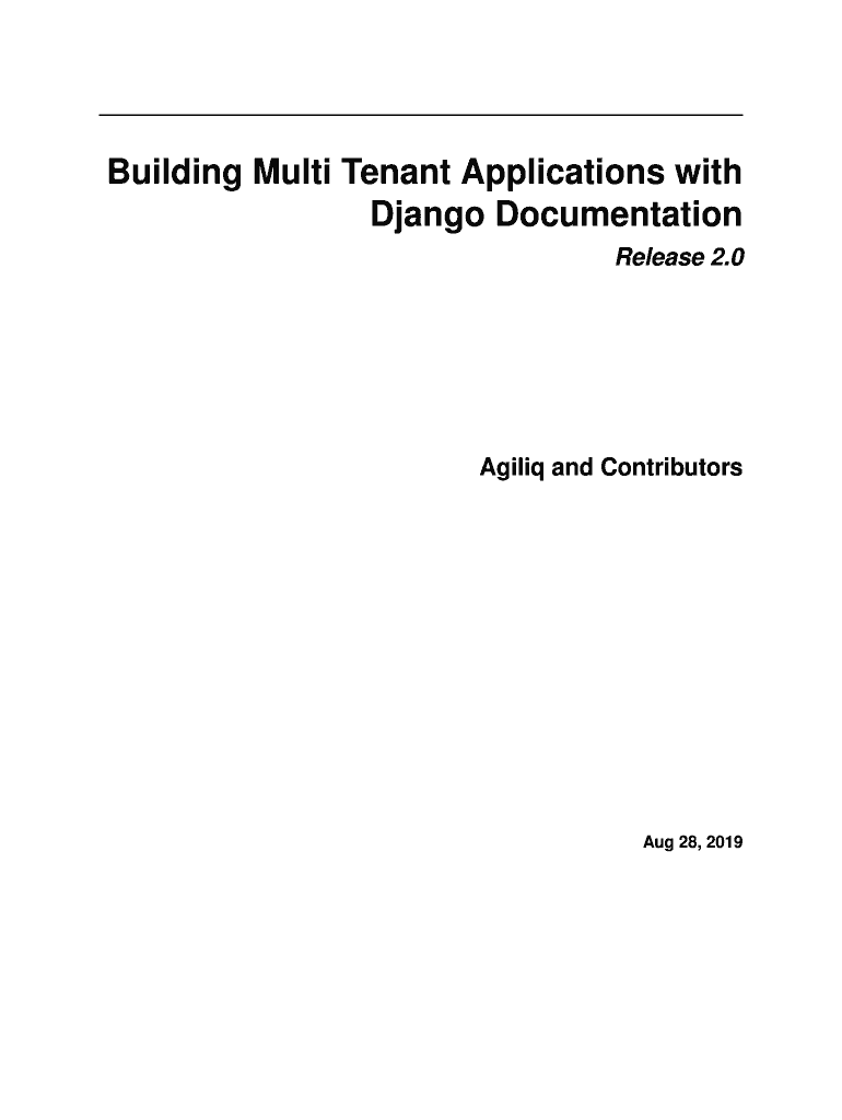 Building Multi Tenant Applications with Django PDF  Form