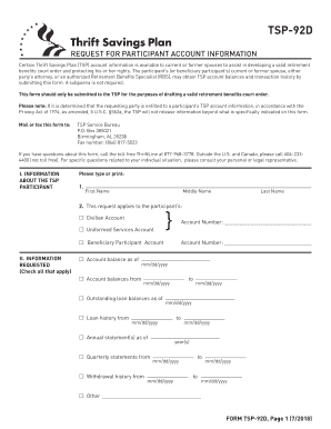 Tsp 92d  Form