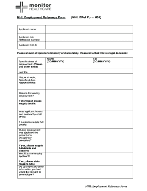 Reference Form Example