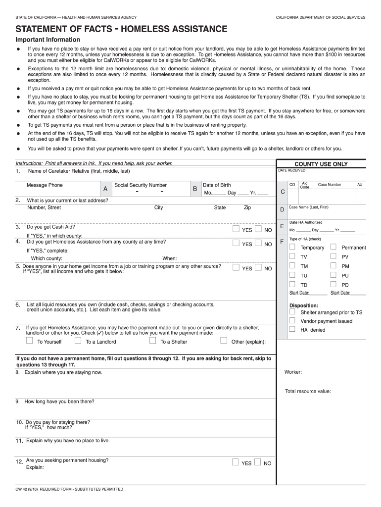  Homeless Assistance 2016-2024