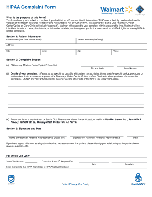 Walmart Complaint Form