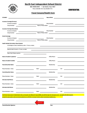 Neisd Travel Request Form