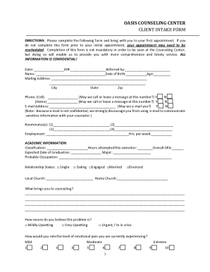 Get and Sign Intake and Informed Consent Final Copy DOC