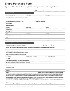  Share Purchase Form 2017-2024