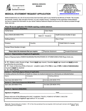Medical Statement Form