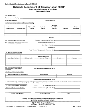Get and Sign Book 1  Exhibit F Attachment 1  Form OCIP S1 DOCX 2014-2022