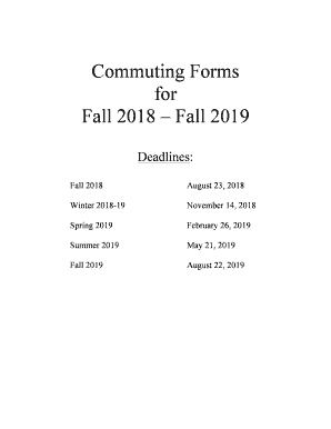Get and Sign Commutingform18 19 DOC 2018