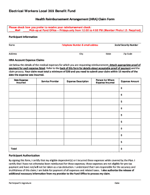 Ibew 369 Benefits  Form