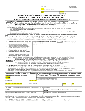 Printable Ssa 827 Form