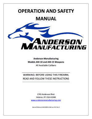 Anderson Am15 Manual  Form