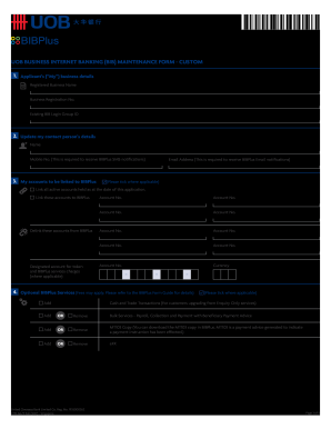 Singapore Maintenance Form