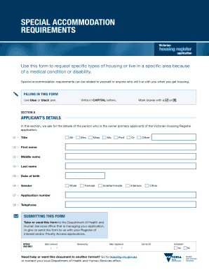 Special Accommodation Requirements Form