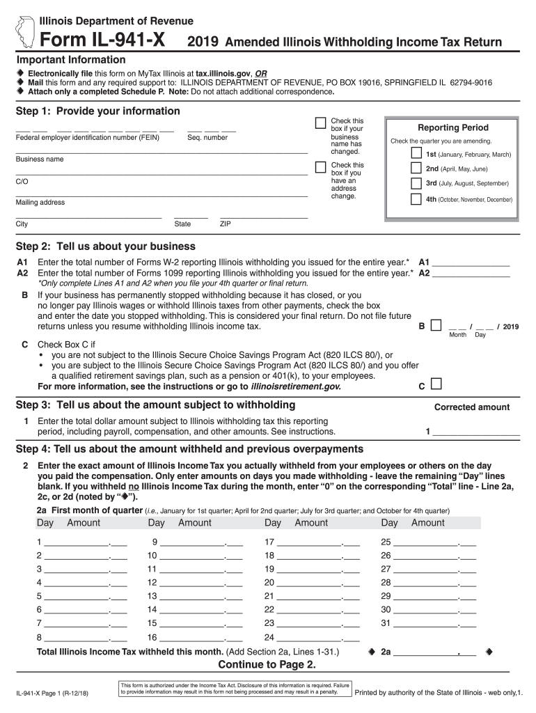 Get and Sign Il 941 X 2019-2022 Form