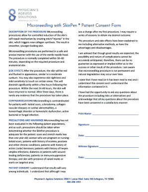 Microneedling with SkinPen Patient Consent Form