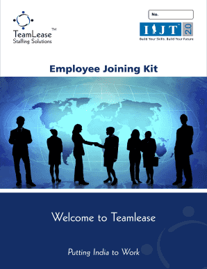 Employee Joining KIT Printing Version 29 12 10 TeamLease  Form