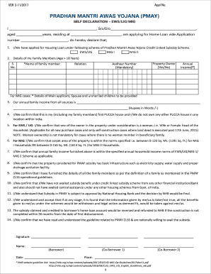 Pmay Self Declaration Format