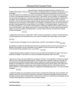 Chemical Peel Consent Form