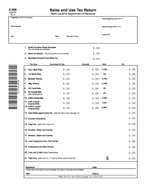 Printable Nc Sales Tax Chart