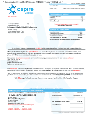 Cellular South Bill Application C Spire  Form