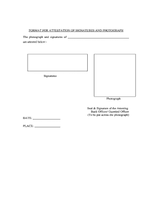 Photo Attested by Gazetted Officer Format