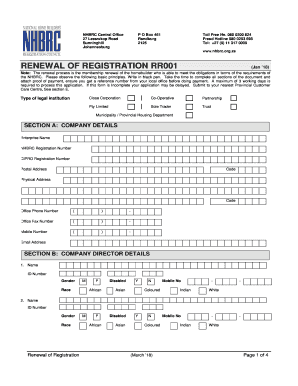 Nhbrc Renewal  Form