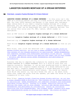 Montage of a Dream Deferred Full PDF Form