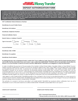 Jmmb Authorization Form