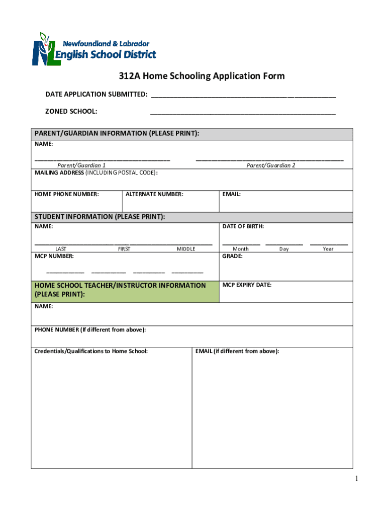 Nlesd Homeschool  Form