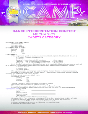 Sample Mechanics for Dance Contest  Form