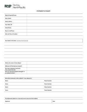 Restaurant Incident Report PDF  Form