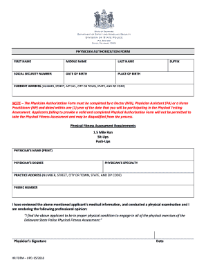 PHYSICIAN AUTHORIZATION FORM NOTE the Physician